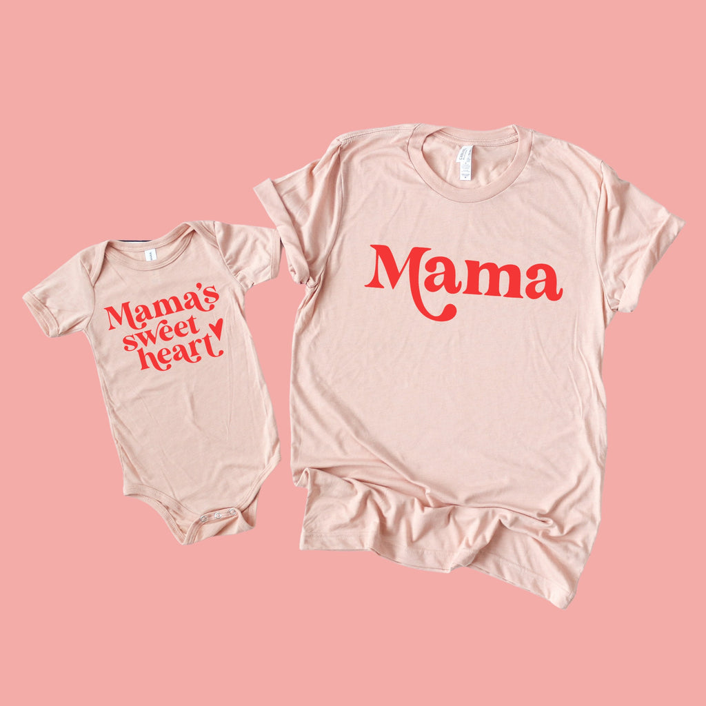 Mama and Mama's Sweet Heart Valentines Day Shirt Set, Mommy and Me Shirts, Mommy and Me Valentines Day Shirts, Valentine Day Set, Galentines