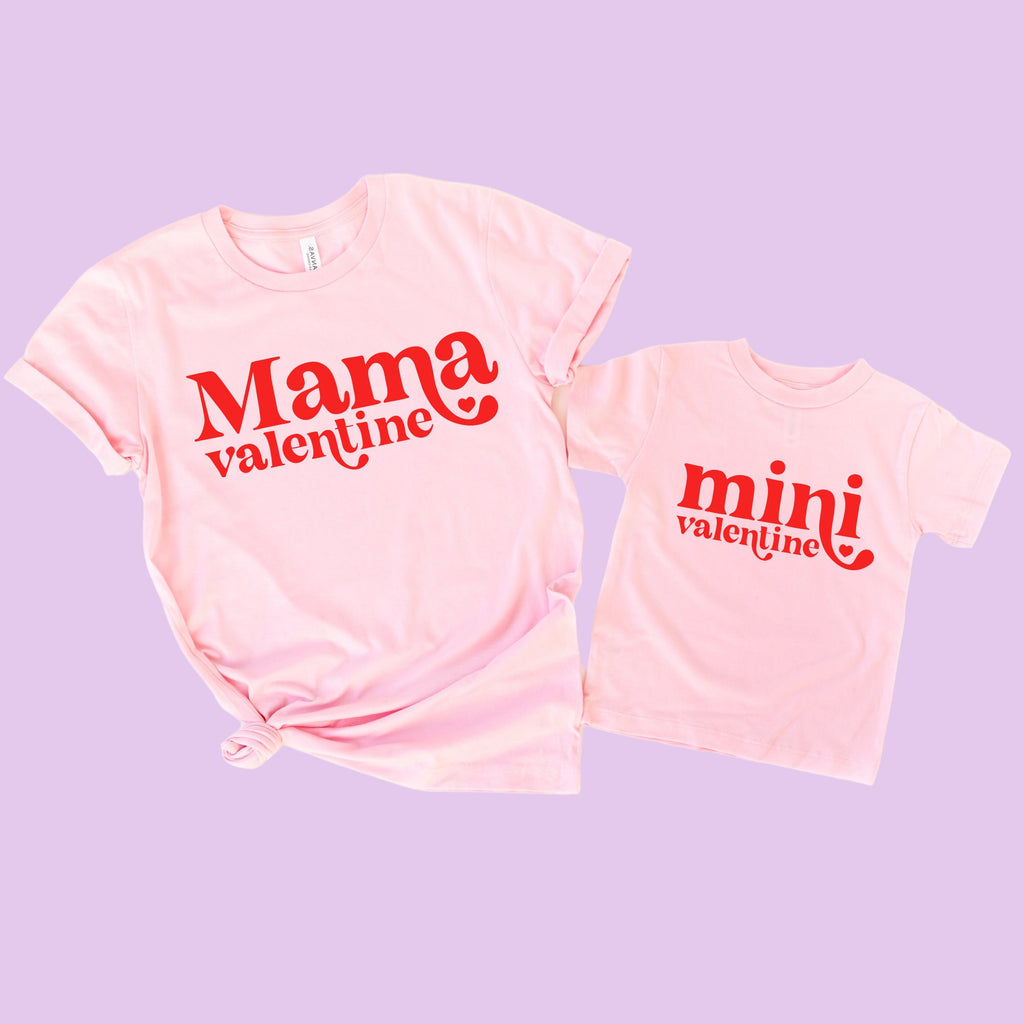 Mama Valentine and Mini Valentine Shirt Set, Mama Valentine Shirt, Valentine Day Set, Mini Valentine, Valentines Day Gift, Mommy and Me