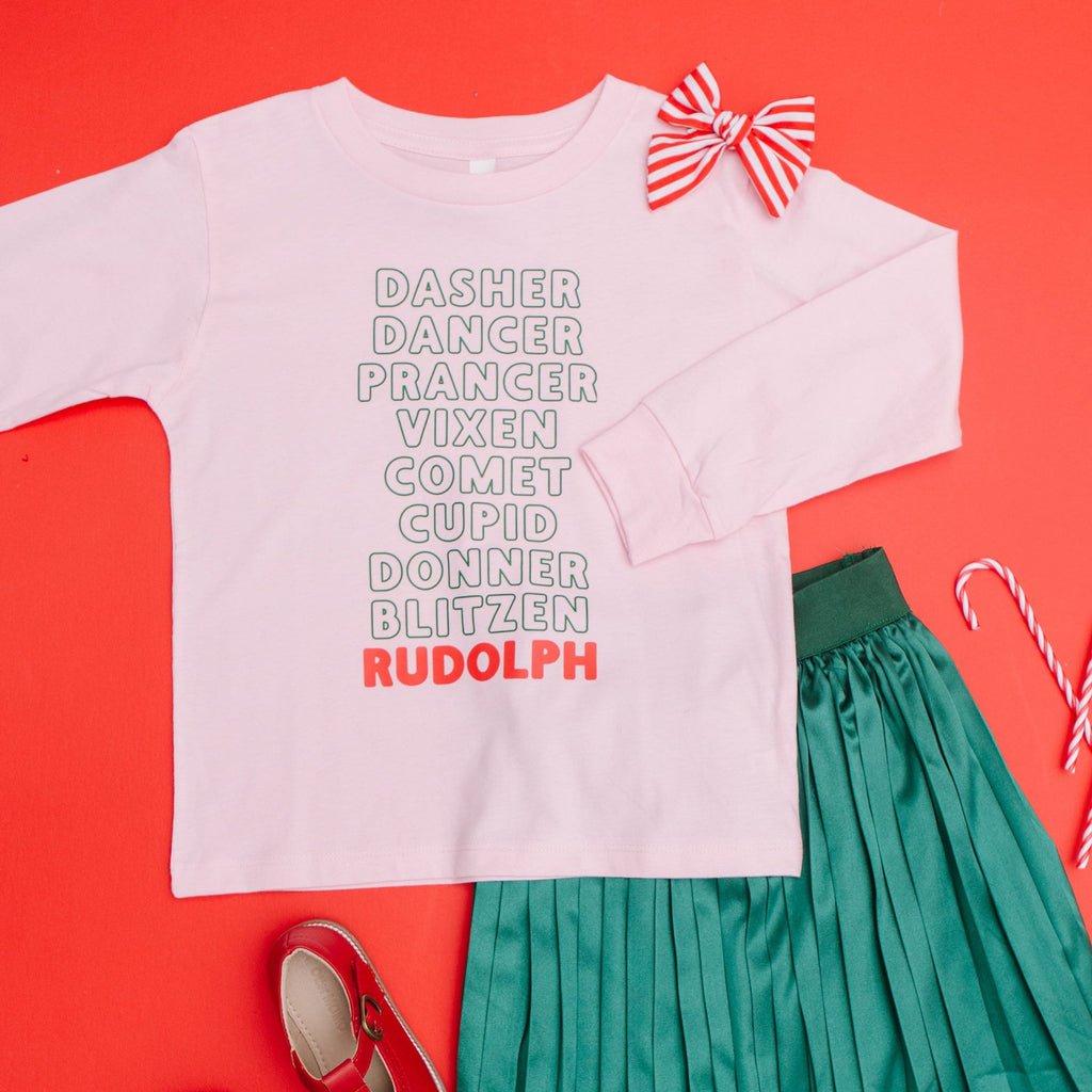 Rudolf Reindeer list Toddler and Youth Christmas shirt