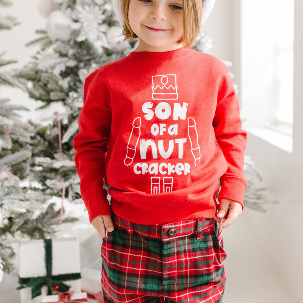 Son of a Nutcracker Christmas Sweatshirt, Santa Claus Sweatshirt, Toddler Christmas Sweatshirt, Kids Santa Christmas Sweatshirt, Merry